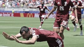 Selebrasi pemain Qatar / Instagram FIFA World Cup