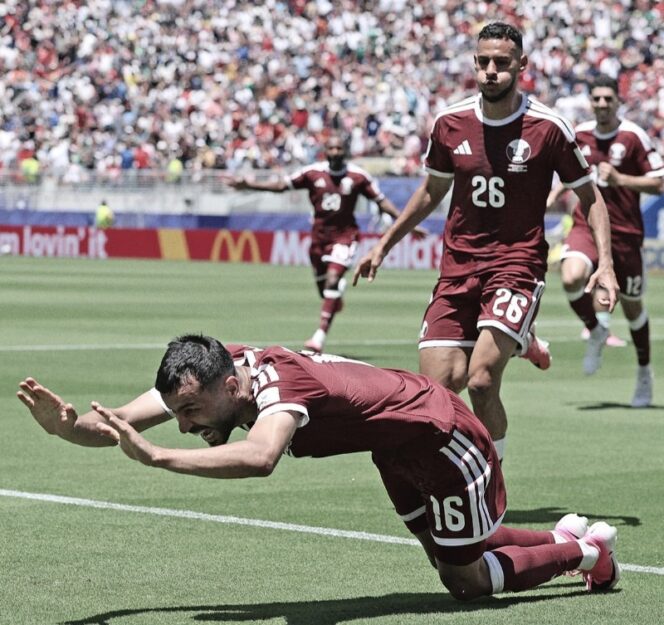 
					Selebrasi pemain Qatar / Instagram FIFA World Cup